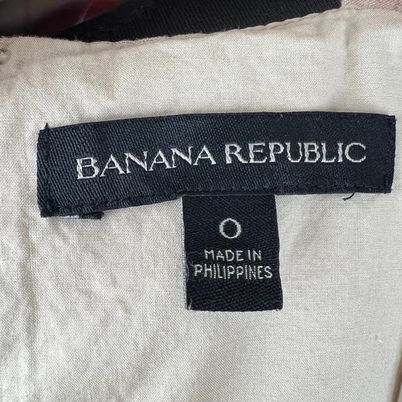 Banana Republic Beige 0 Button Down Midi Dress Detachable Straps Square Neck - Picture 7 of 9